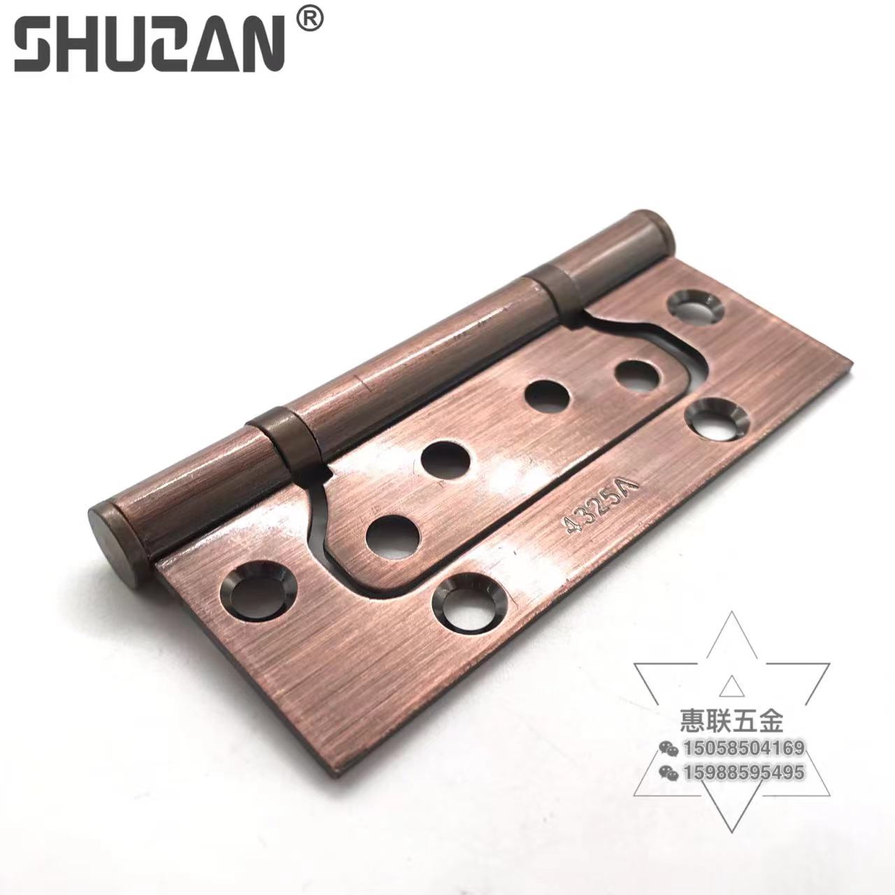 Shuzan 4-inch stainless steel mother-and-child hinges without slotting hydraulic torque hinges for doors, Windows, furniture and wood hardware support hinges