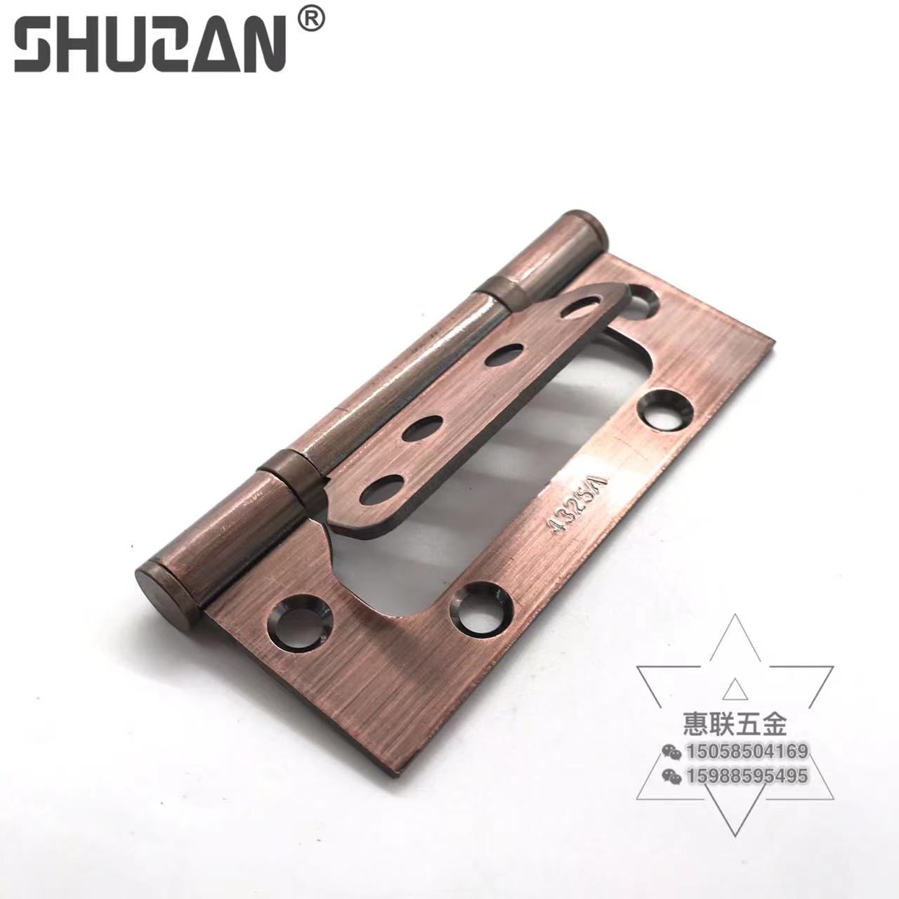 Shuzan 4-inch stainless steel mother-and-child hinges without slotting hydraulic torque hinges for doors, Windows, furniture and wood hardware support hinges details Picture