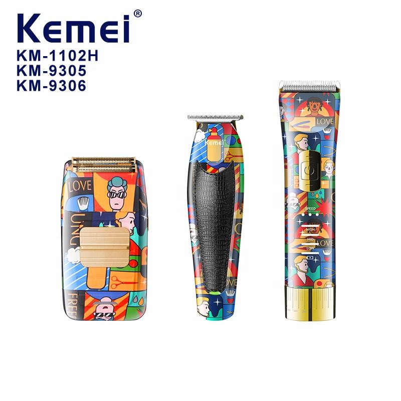 KM-1102H&KM-9305&KM-9306科美马奎纳发型卡通卡通配色剪发机
