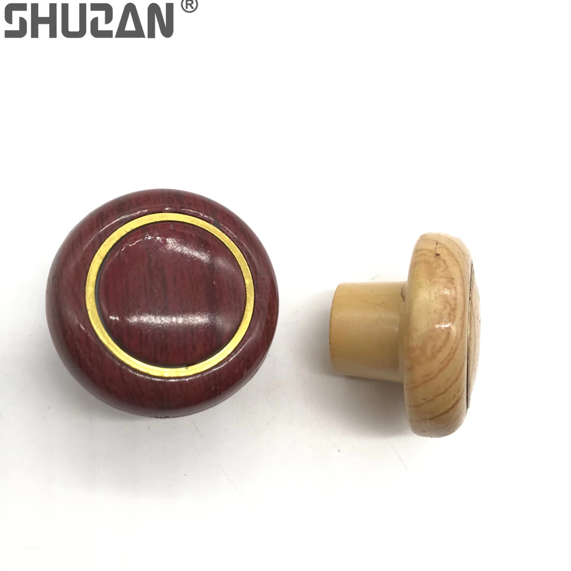 Shuzan door handle 304, children's cartoon wooden cabinet door handle, round solid wood drawer handle, wardrobe and cabinet hardware accessories model K3 003 Specification image