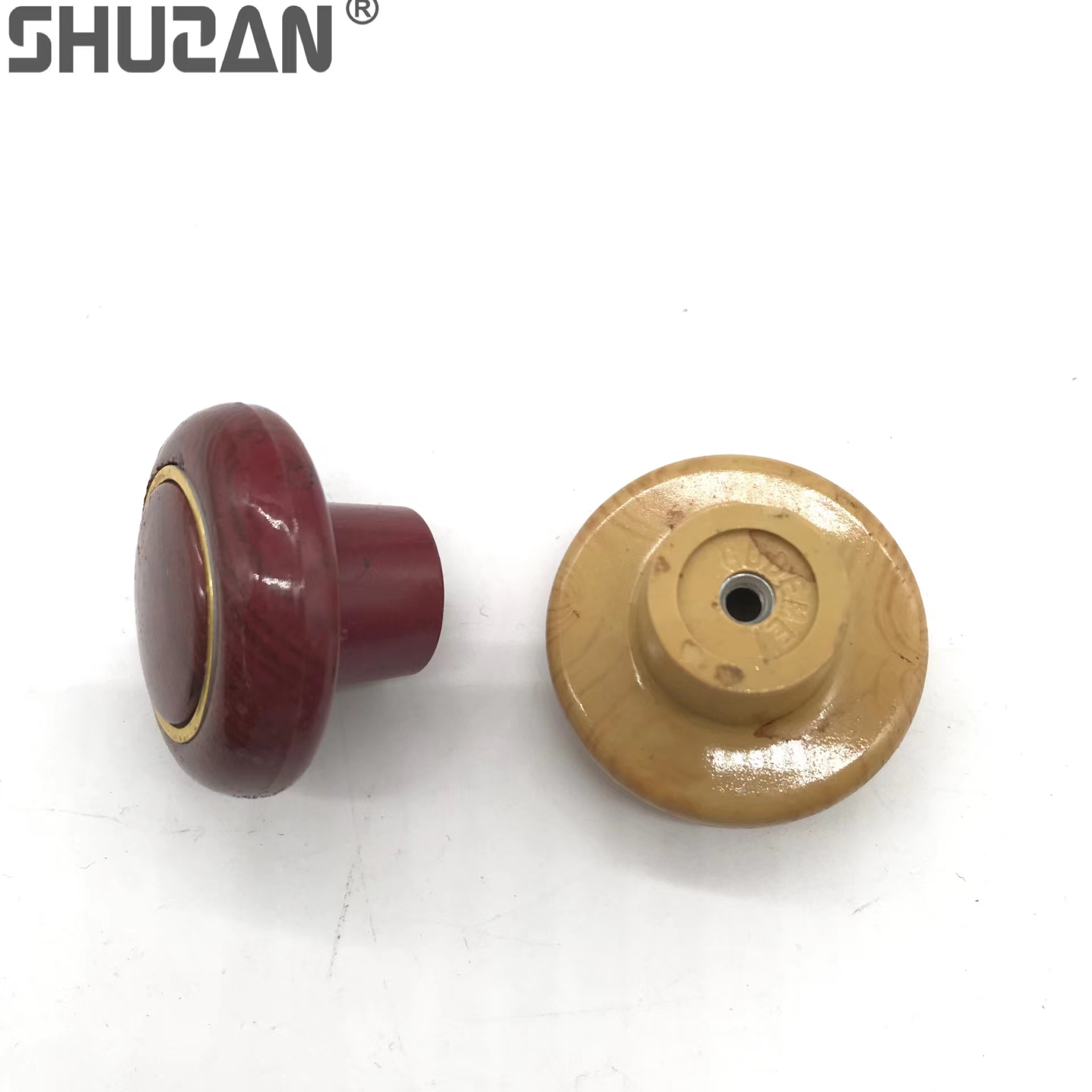 Shuzan door handle 304, children's cartoon wooden cabinet door handle, round solid wood drawer handle, wardrobe and cabinet hardware accessories model K3 003 Item Picture