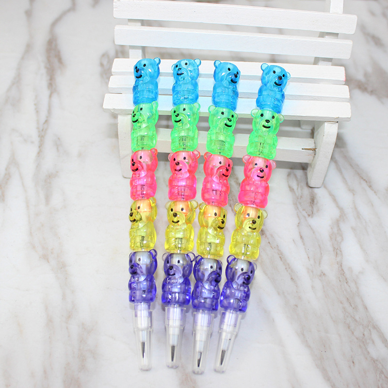 Creative student stationery: 5 animal-shaped building block pencils Item Picture