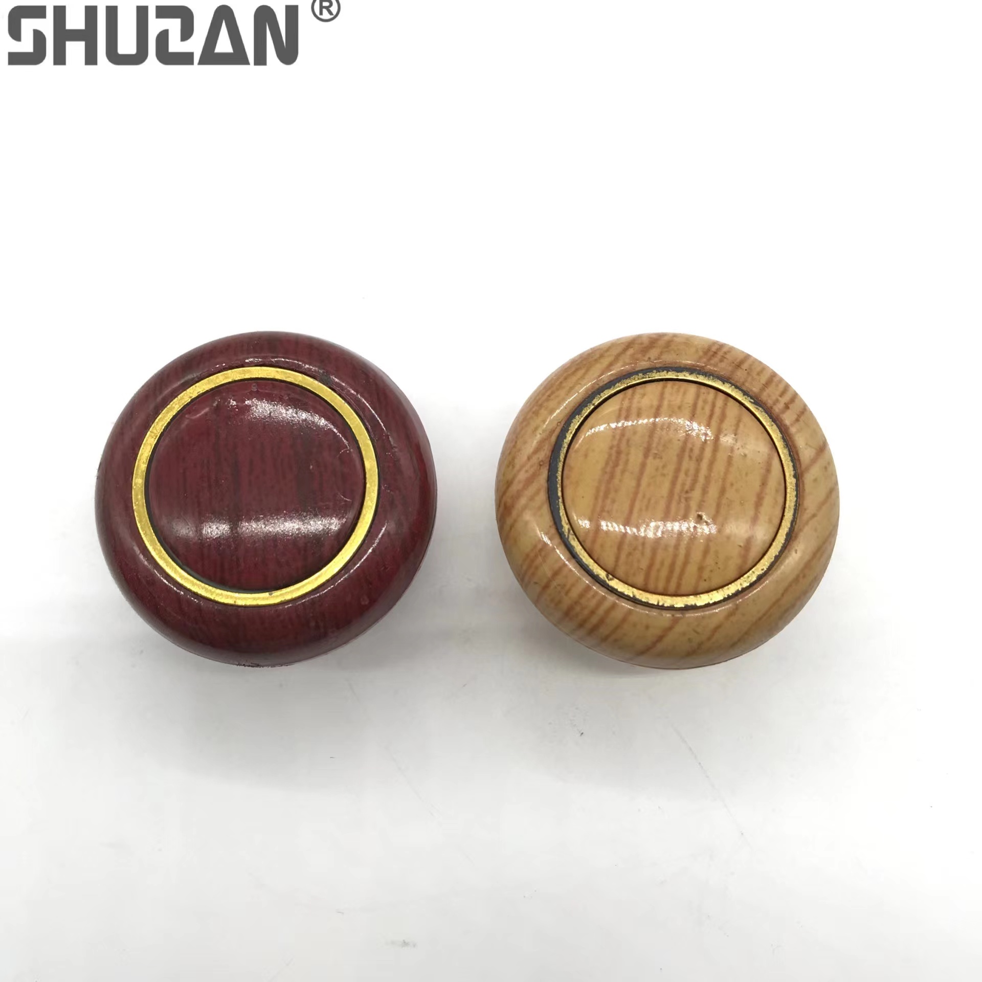Shuzan door handle 304, children's cartoon wooden cabinet door handle, round solid wood drawer handle, wardrobe and cabinet hardware accessories model K3 003