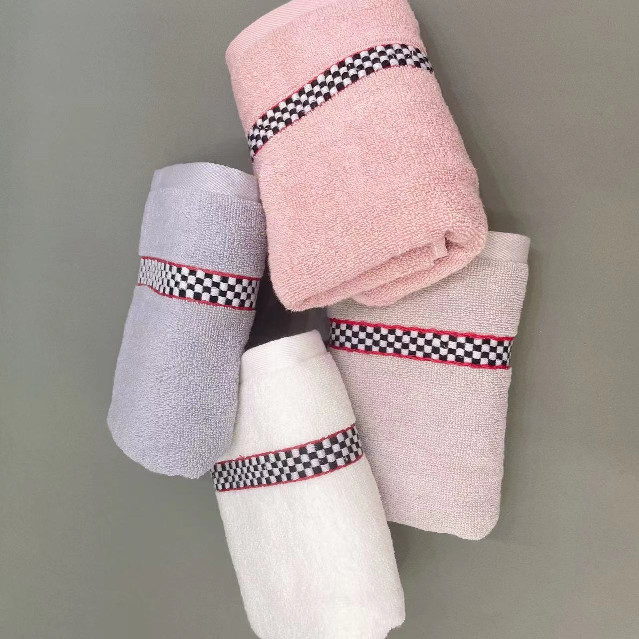 Shenduo pure Cotton colored satin towel for washing face, home all-cotton adult towel, soft, absorbent and non-shedding gift towel details Picture