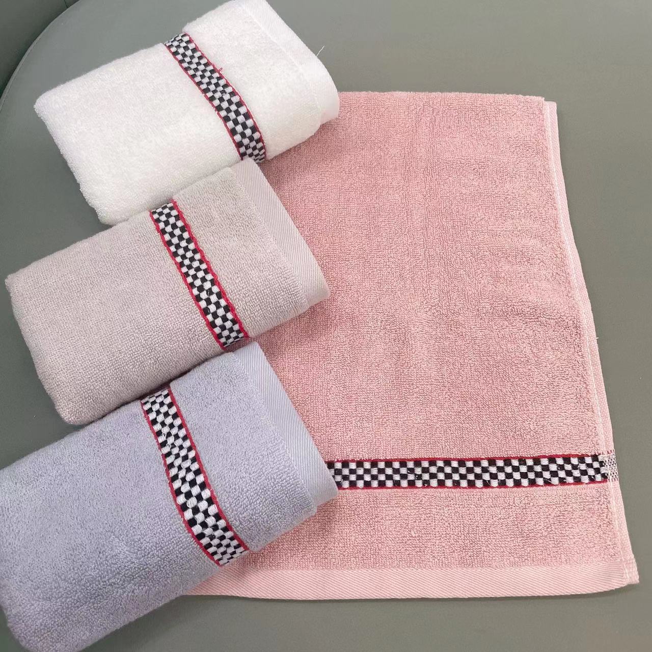 Shenduo pure Cotton colored satin towel for washing face, home all-cotton adult towel, soft, absorbent and non-shedding gift towel