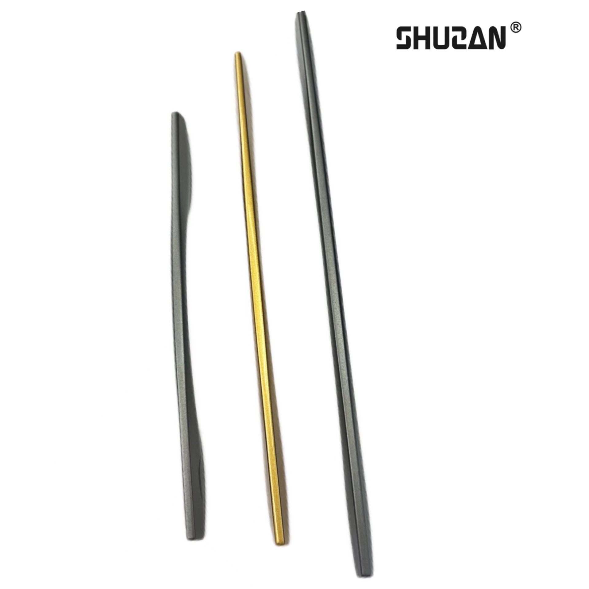 Shuzan Premium brand 304 stainless steel handles, door handles, exposed aluminum alloy furniture handles, cabinets, wardrobes, doors, special high-end model A101 003 Item Picture