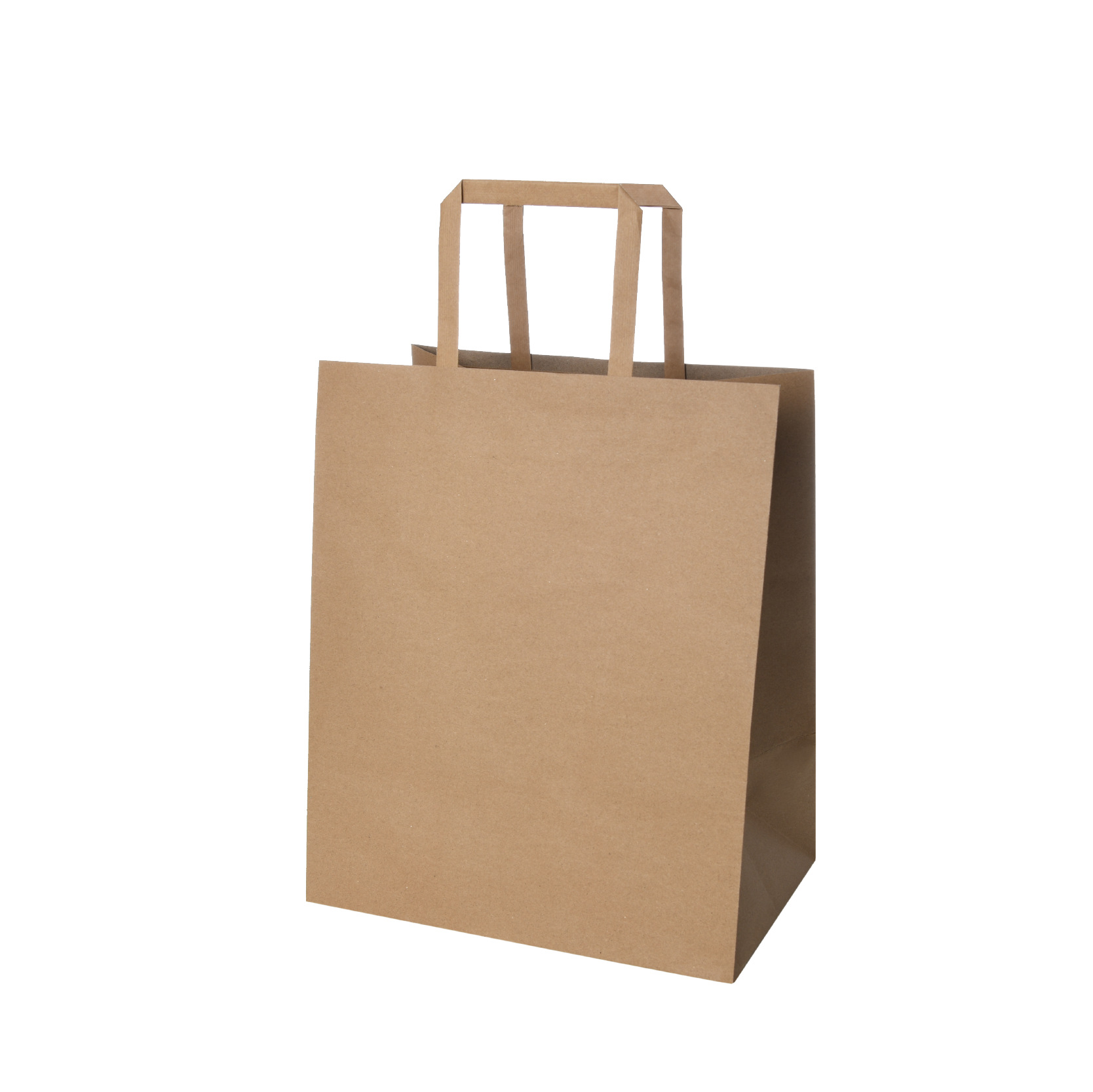 Flat rope in stock, kraft paper handbags, takeout milk tea packaging bags