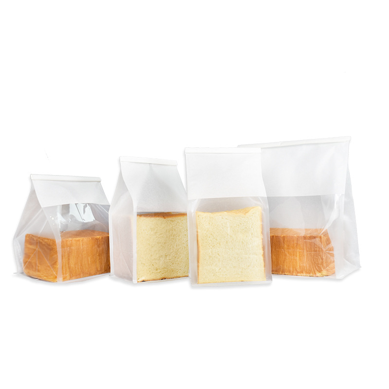 吐司包装袋铁丝卷边封口防油烘焙欧式面包袋曲奇饼干雪花酥棉纸袋图