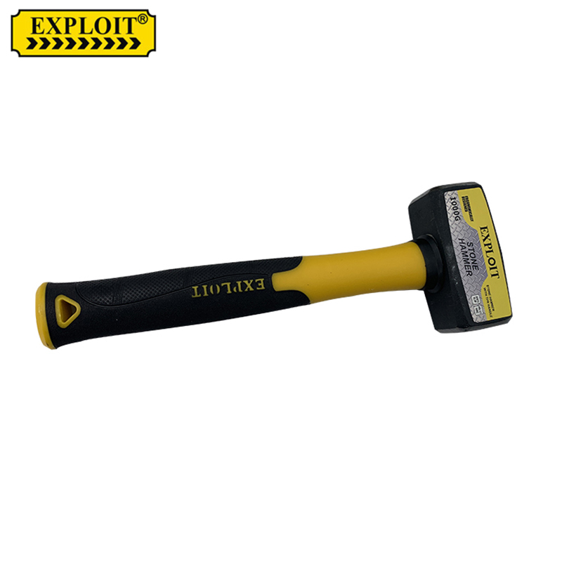 EXPLOIT   石工锤  工业级1000g石工锤 头部碳钢tpr塑胶柄石工锤