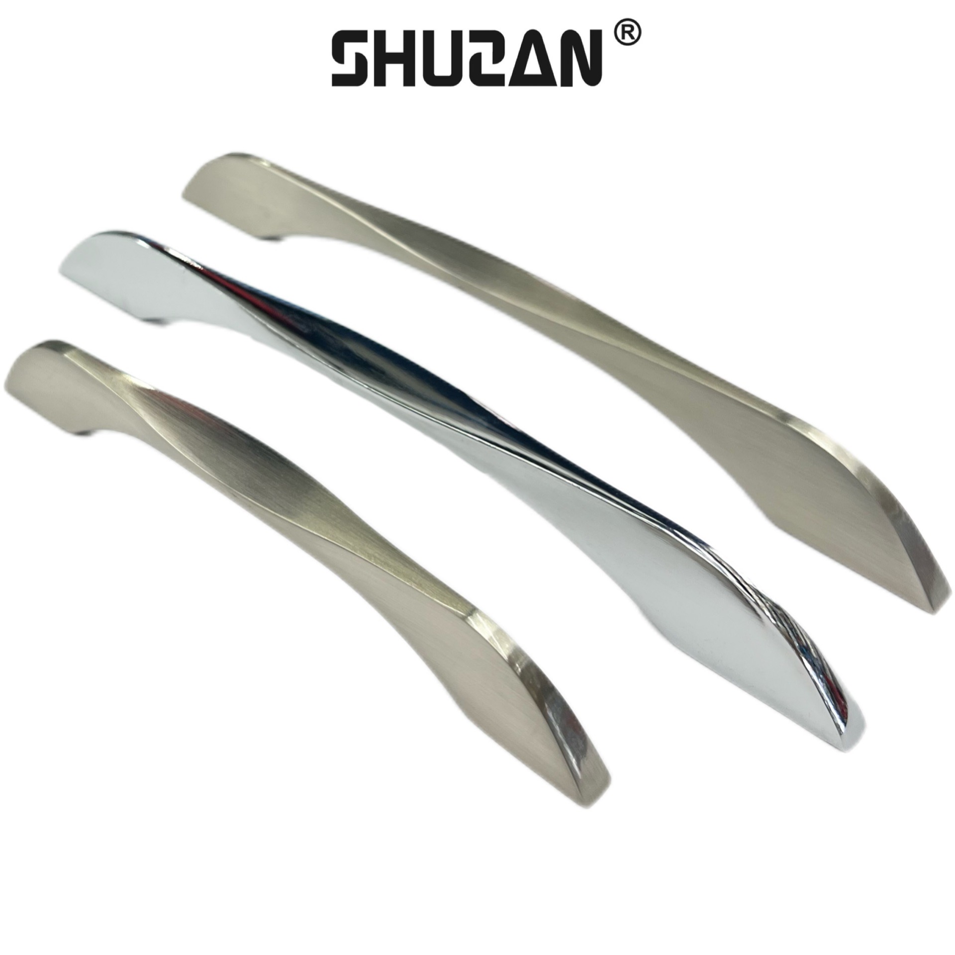 Shuzan aleación de aluminio tirador moderno y simple 304 tirador de muebles de acero inoxidable gabinete de armario tirador de puerta herrajes accesorios de alta calidad