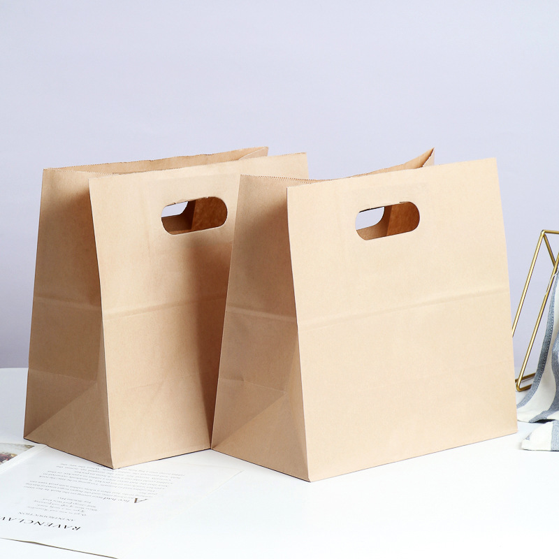 Perforated bags, bread food-grade kraft paper bags, fruit and dessert hand-held bags, packing bags, takeout hand-held bags Application Scenario