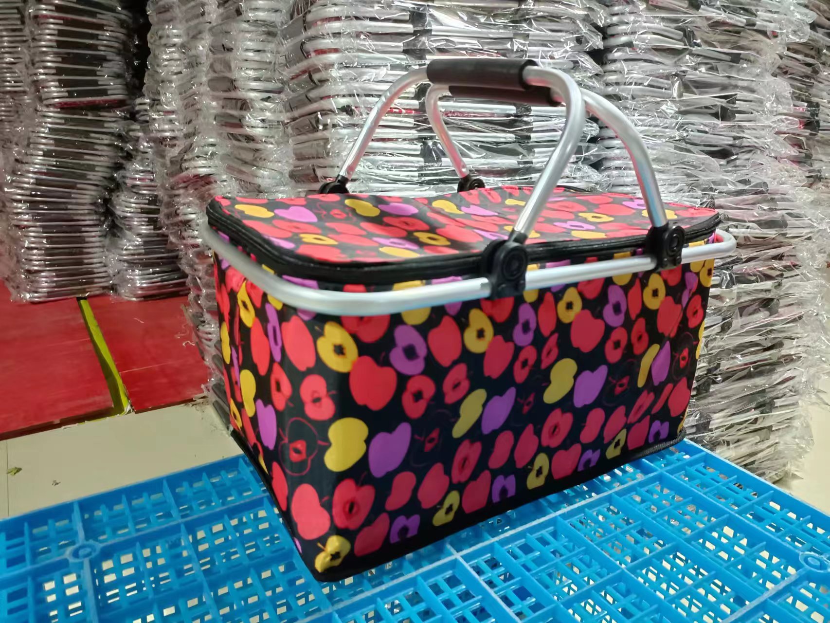 批发供应保温篮 购物篮子 收纳篮 保鲜篮 野餐包 菜篮子冰包