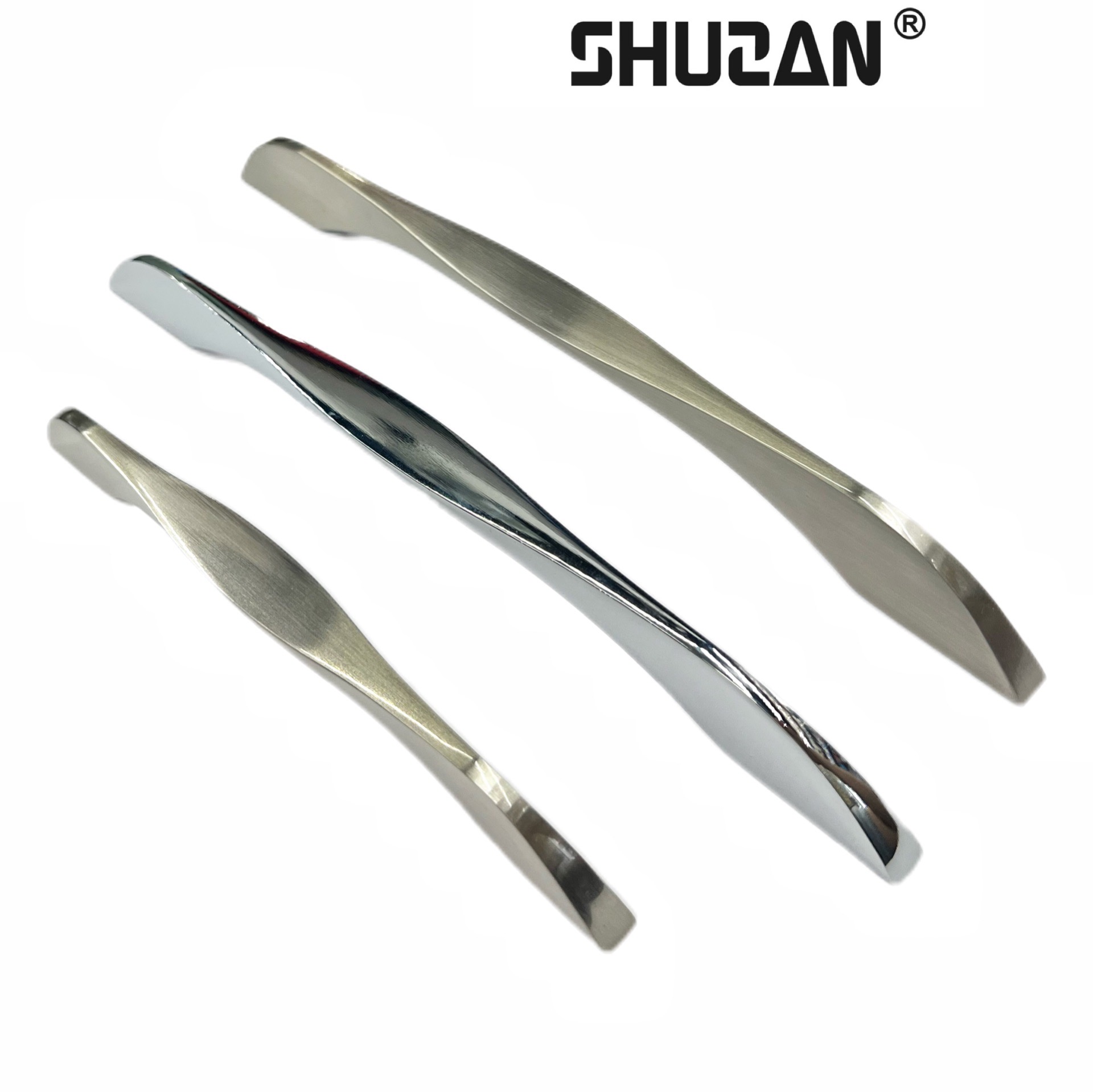 Shuzan aleación de aluminio tirador moderno y simple 304 tirador de muebles de acero inoxidable gabinete de armario tirador de puerta herrajes accesorios de alta calidad Item Picture