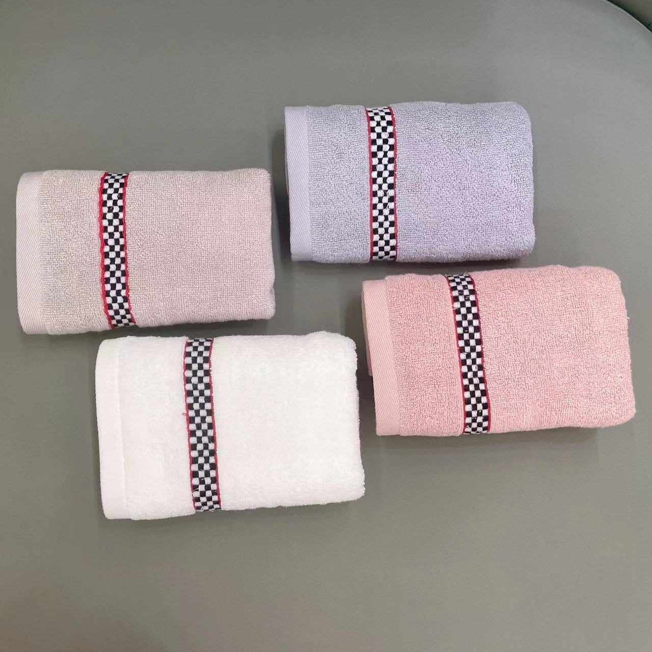 Shenduo pure Cotton colored satin towel for washing face, home all-cotton adult towel, soft, absorbent and non-shedding gift towel Specification image