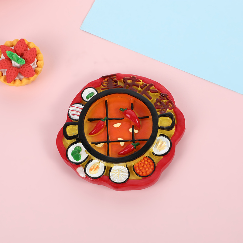重庆文创/食玩冰箱贴/火锅冰箱贴白底实物图