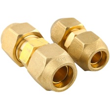 空调加厚全铜免焊接对接头连接管纳子螺帽英制通用铜管加长对接丝