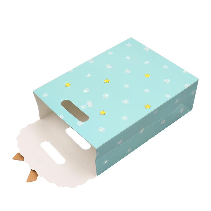 Creative flip-top sticky buckle cartoon children's gift bags, handbags, paper bags, candy boxes, gift bags packaging Specification image