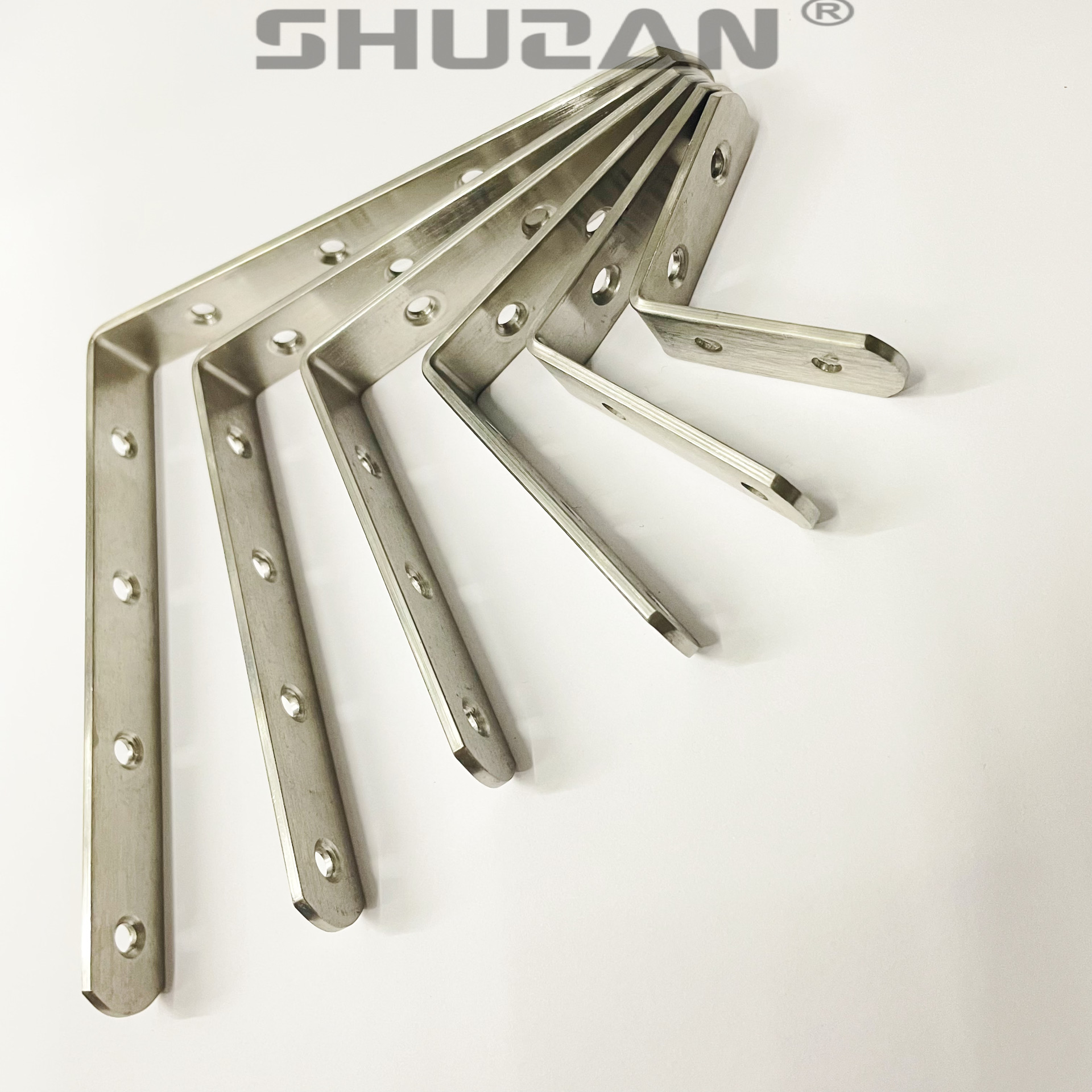 Shuzan brand direct sales stainless steel thickened Angle codes, 90-degree right-angle fixators, L-shaped bracket connectors, furniture general hardware accessories XH-003, and other general hardware accessories