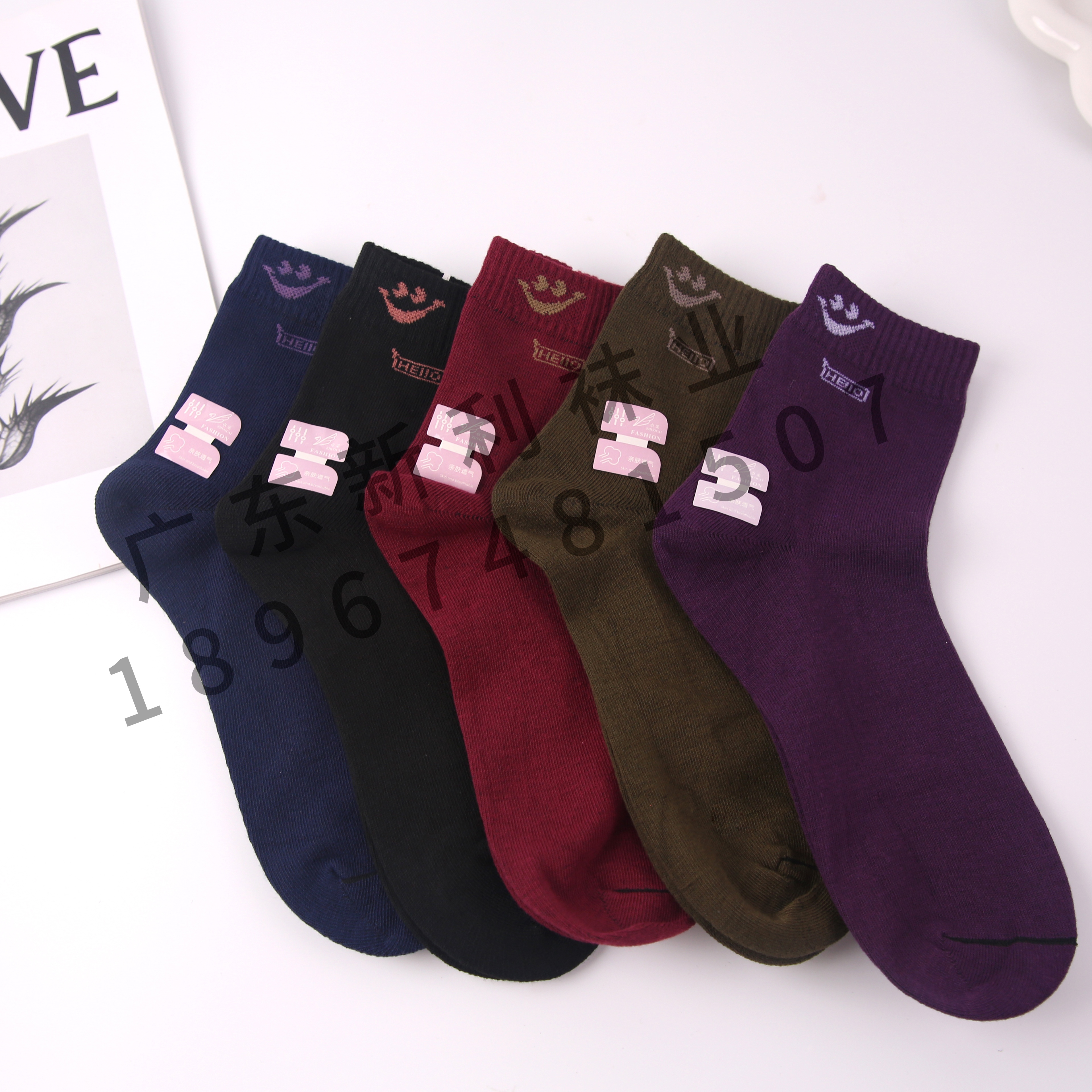 2022 New style factory direct sales 12 pairs of breathable women's socks, versatile and comfortable invisible socks, 80 boxes wholesale details Picture