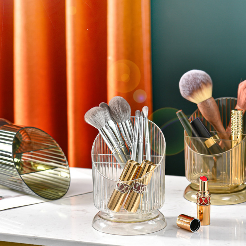 Nordic art Ins-style layered makeup brush storage bucket