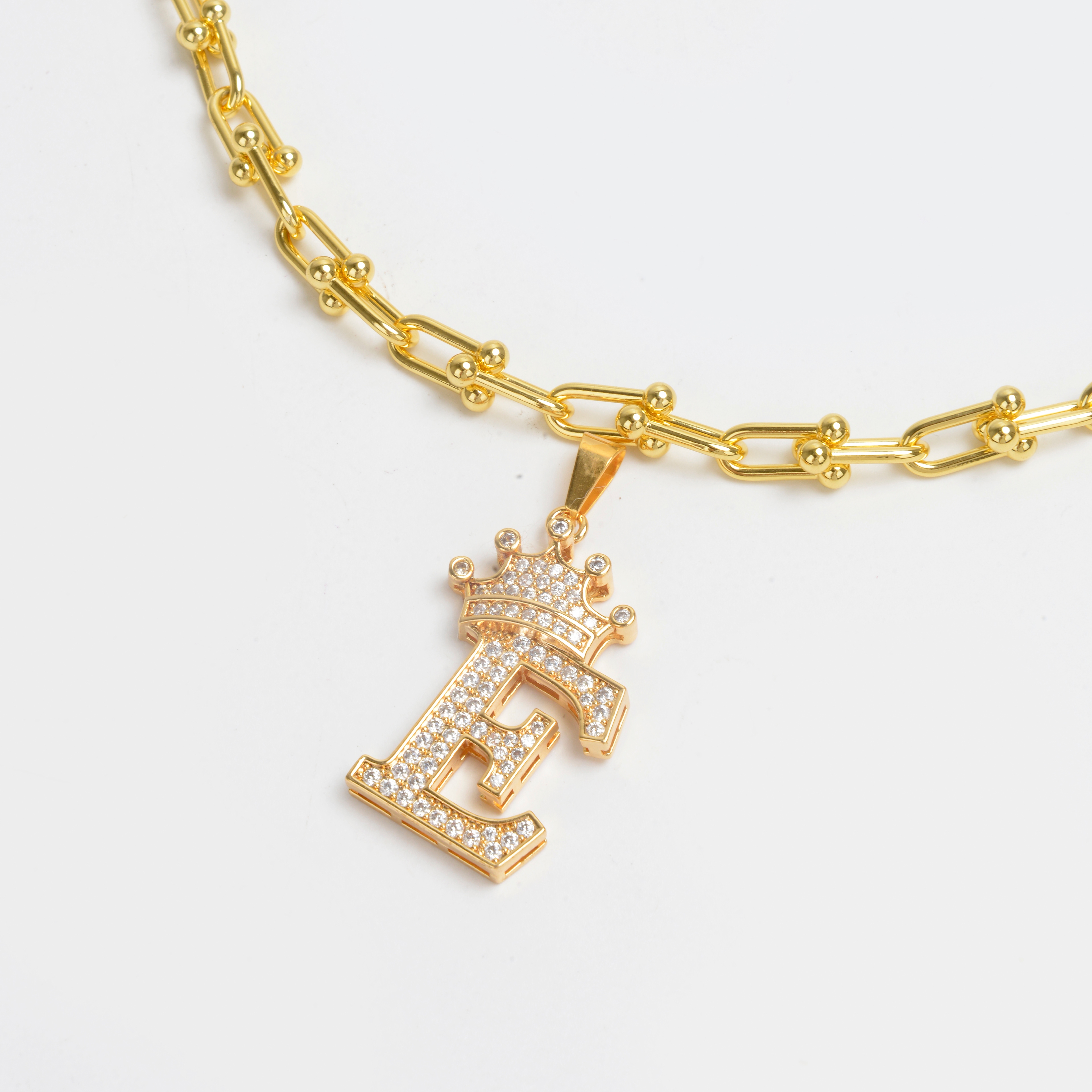 2022 nuevo alfabeto chapado en oro collar con diamantes collar de red 3