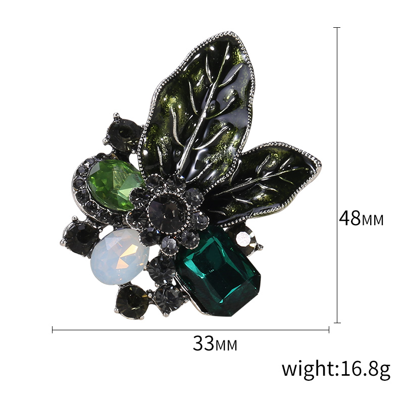 Factory direct sales of creative and light luxury Korean version new best-selling water diamond knot rose light luxury creative retro brooch, simple and fashionable accessory pin in stock Specification image
