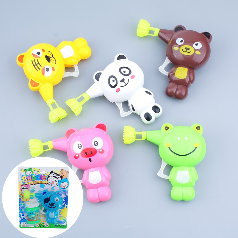 Children's outdoor interactive toys, inertial mixed bubble guns, soapberry bubble liquid, safe and non-toxic, foreign trade cross-border street stall night market supply manufacturer Dongqing Toy Factory details Picture