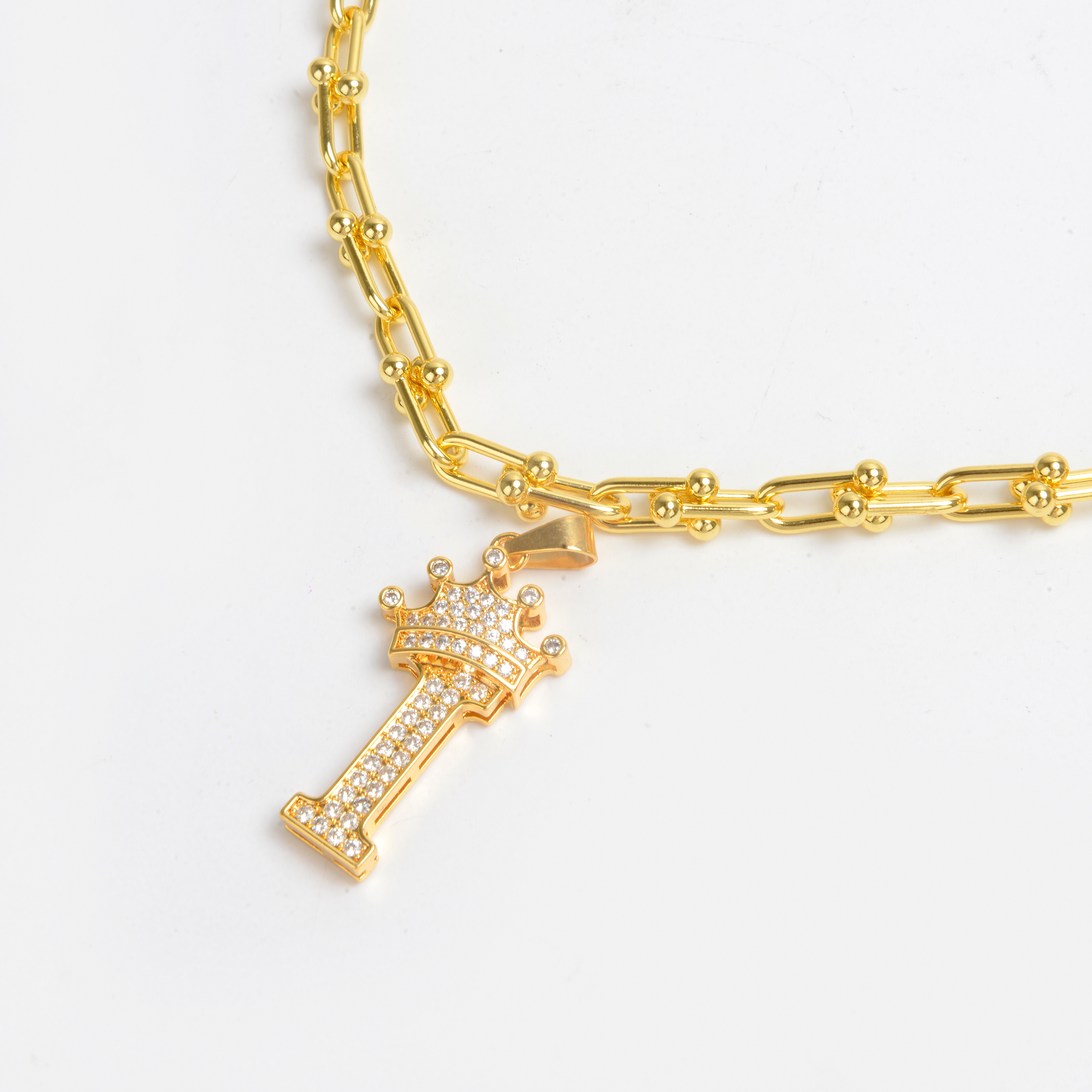 2022 nuevo alfabeto chapado en oro collar con diamantes collar de red 8