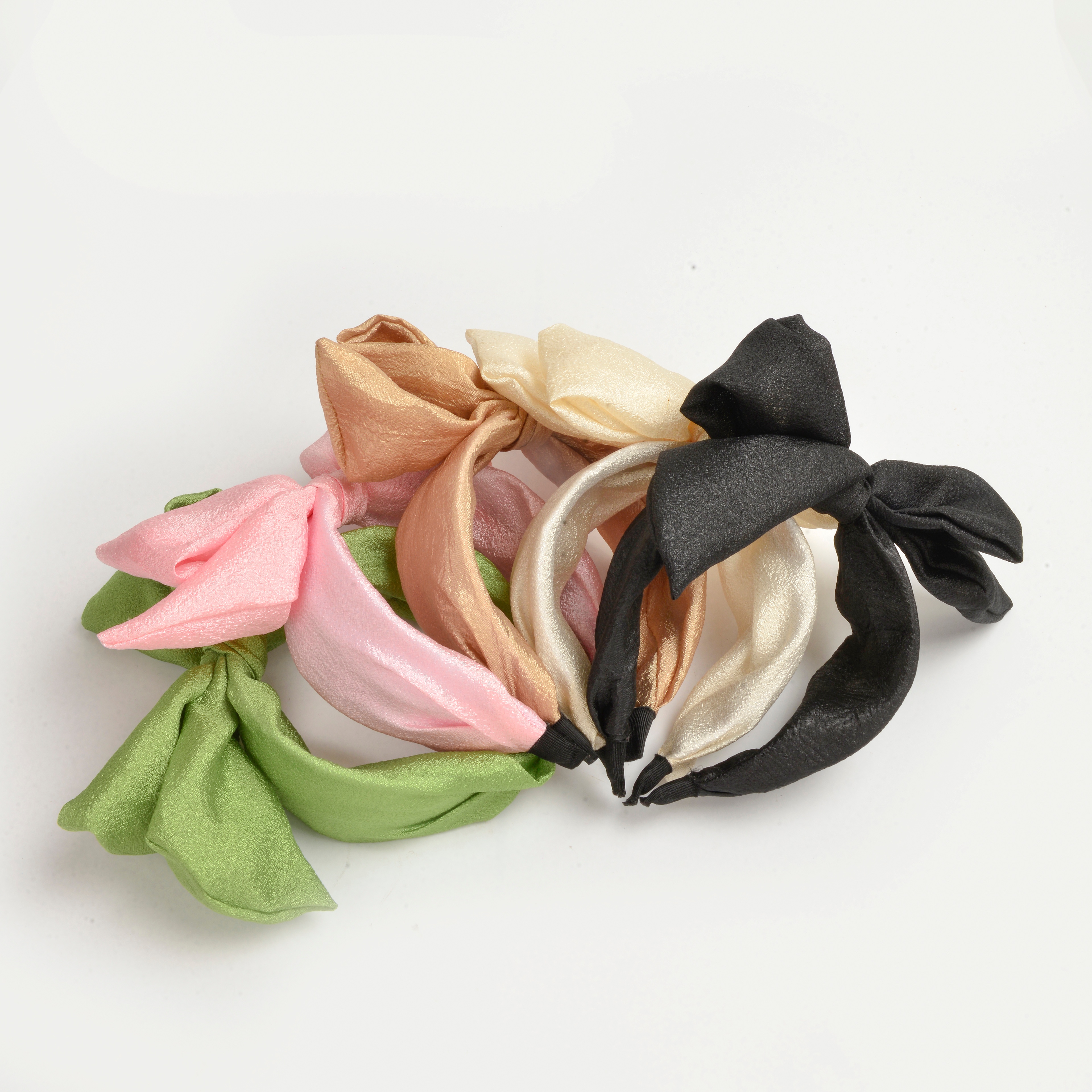 2022 New trendy, elegant, simple and retro solid color large bow hair band fabric hair band details Picture