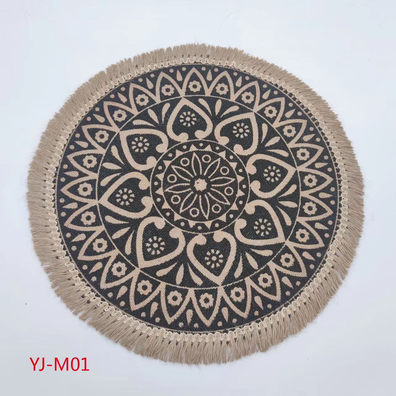 Yijia InS-style Nordic woven coasters, placemats, jute and cotton heat insulation pads, pvc tablecloths for dining tables, waterproof and oil-resistant Western-style placemats, export quality for foreign trade