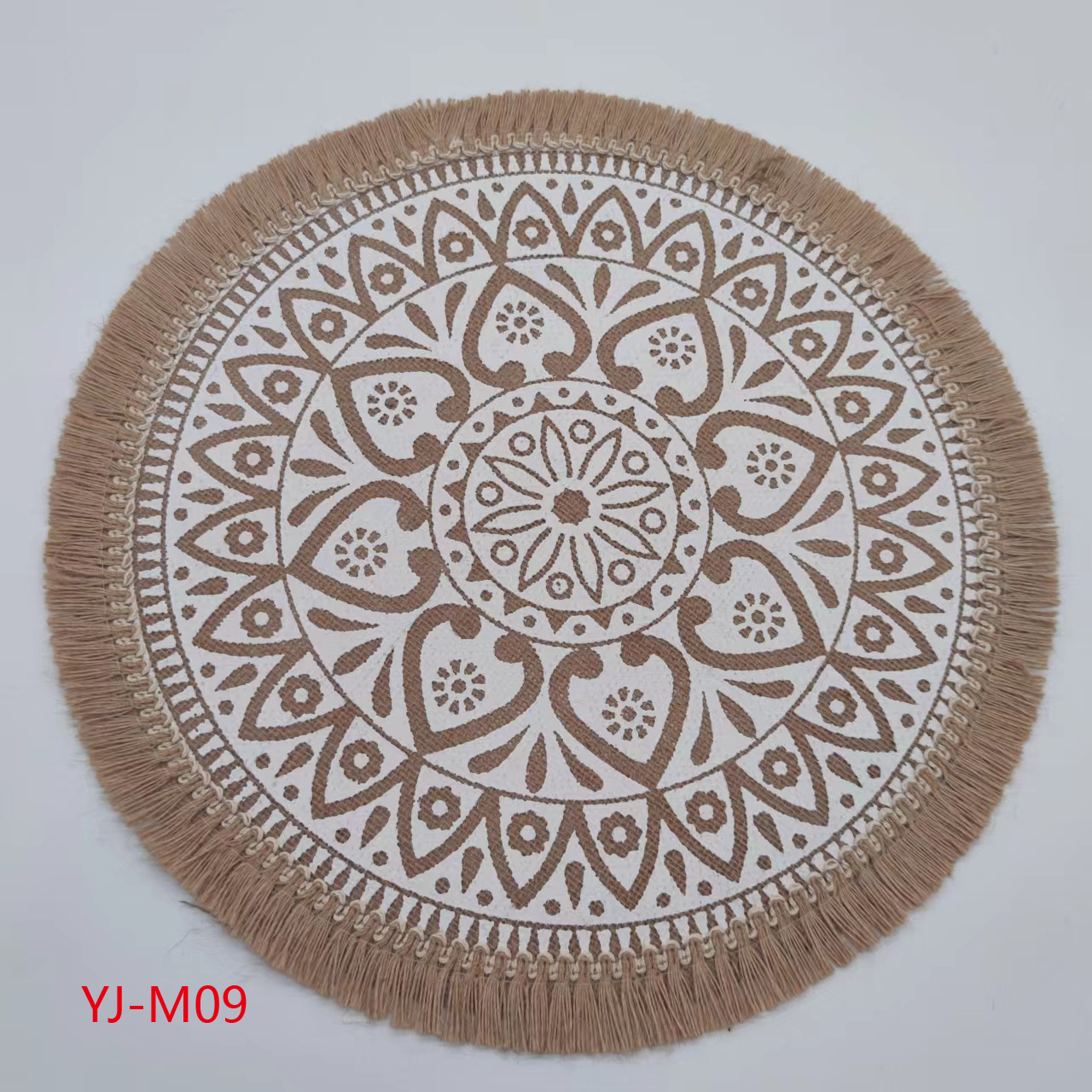 Ins-style Nordic woven coasters, placemats, cotton and linen tablecloths, table heat insulation pads, pvc waterproof and oil-resistant, Western placemats, European-style home jute decorative pads Application Scenario