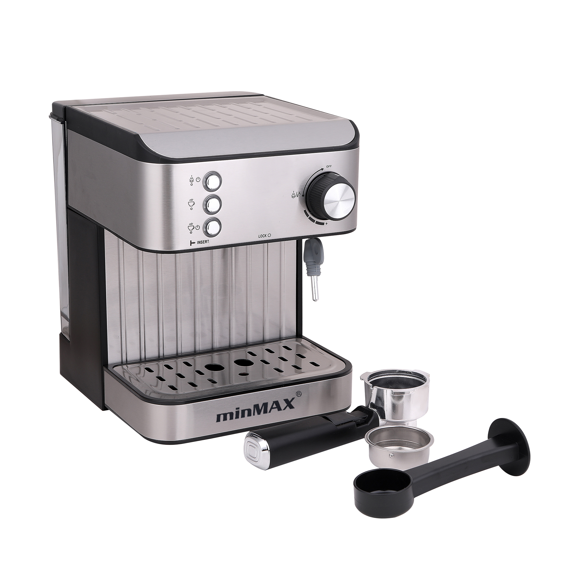 The new minMAX coffee machine 6818 is a semi-automatic Italian steaming and brewing coffee machine directly supplied by the manufacturer Specification image