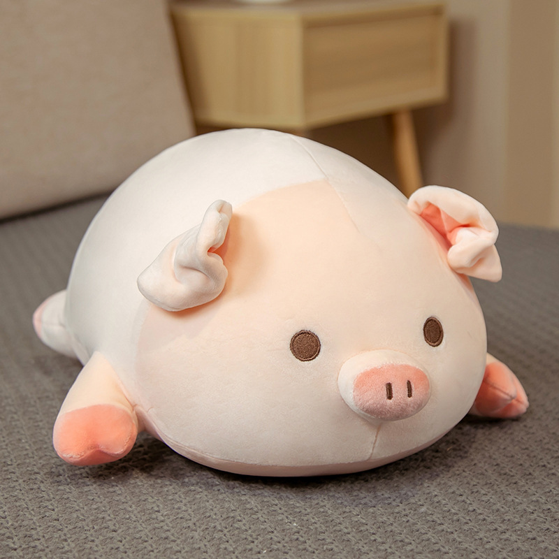 2022新款创意可爱猪猪抱枕卡通小猪BOBO趴姿猪玩偶粉色趴猪公仔毛绒玩具 详情图4