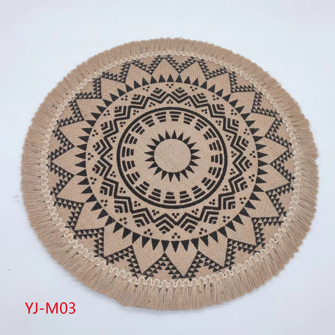 Yijia InS-style Nordic woven coasters, placemats, jute and cotton heat insulation pads, pvc tablecloths for dining tables, waterproof and oil-resistant Western-style placemats, export quality for foreign trade Specification image