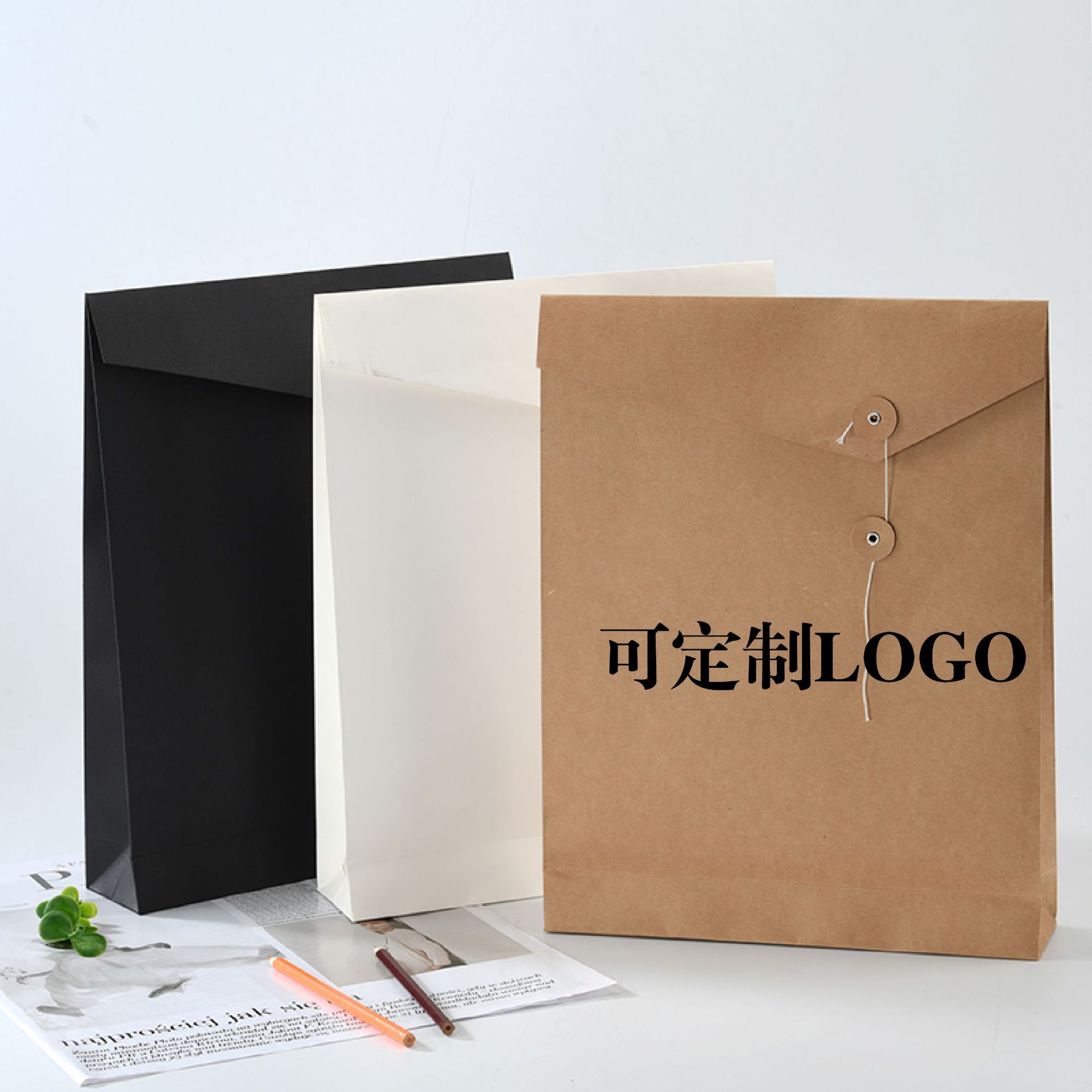 Rope-wrapped clothing file bag, A4 kraft paper file bag, information bag Application Scenario
