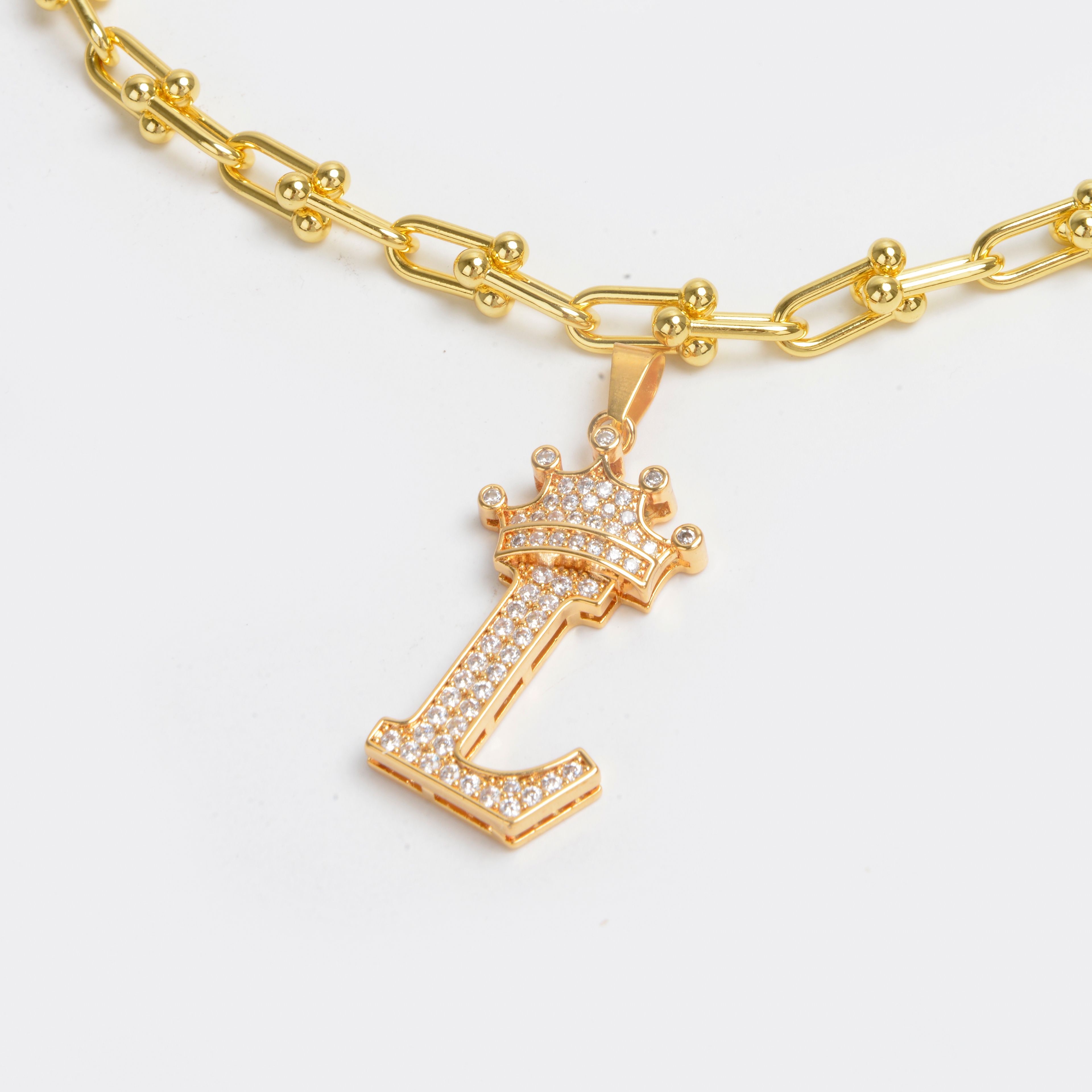 2022 nuevo alfabeto chapado en oro collar con diamantes collar de red 11