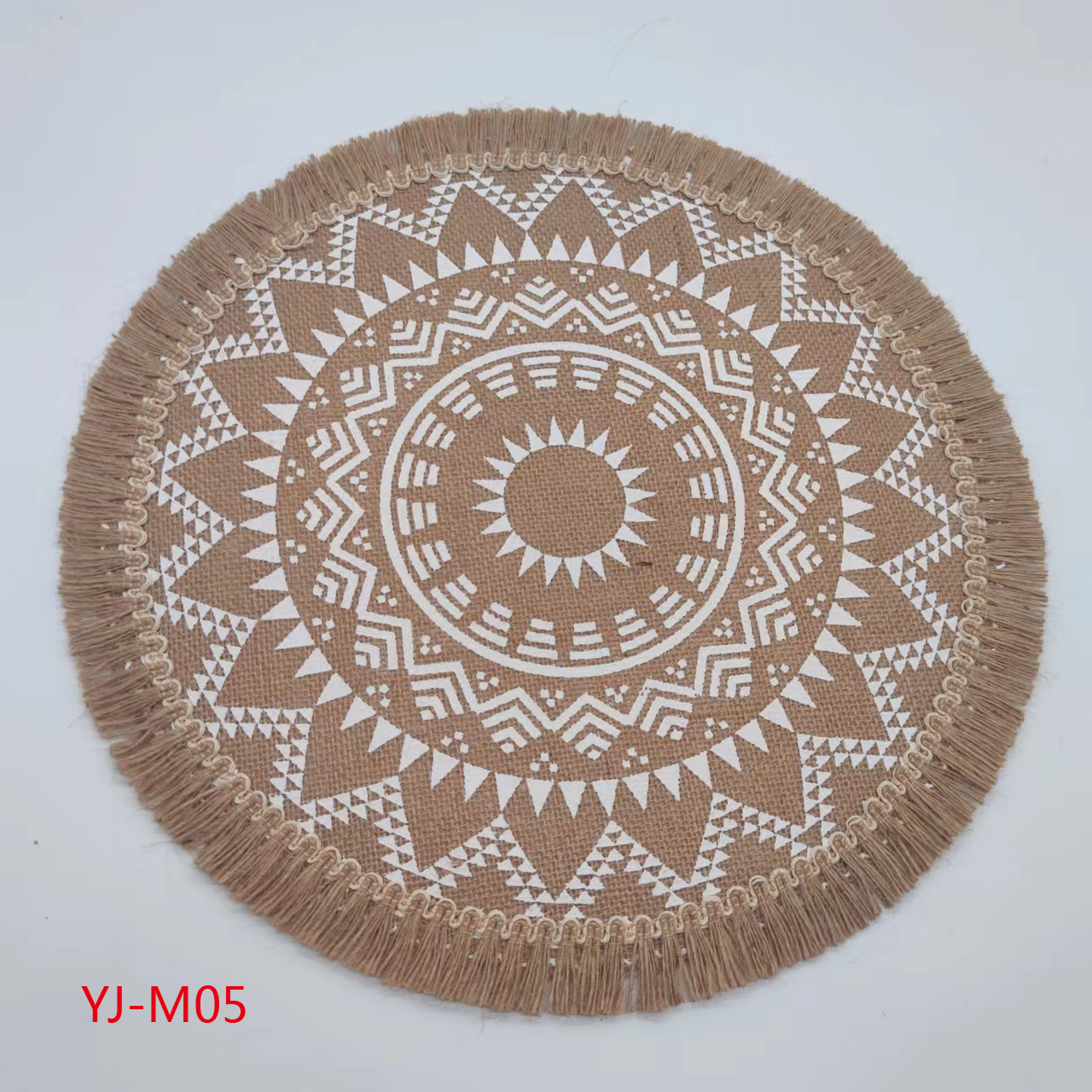 Yijia InS-style Nordic woven coasters, placemats, jute and cotton heat insulation pads, pvc tablecloths for dining tables, waterproof and oil-resistant Western-style placemats, export quality for foreign trade Item Picture