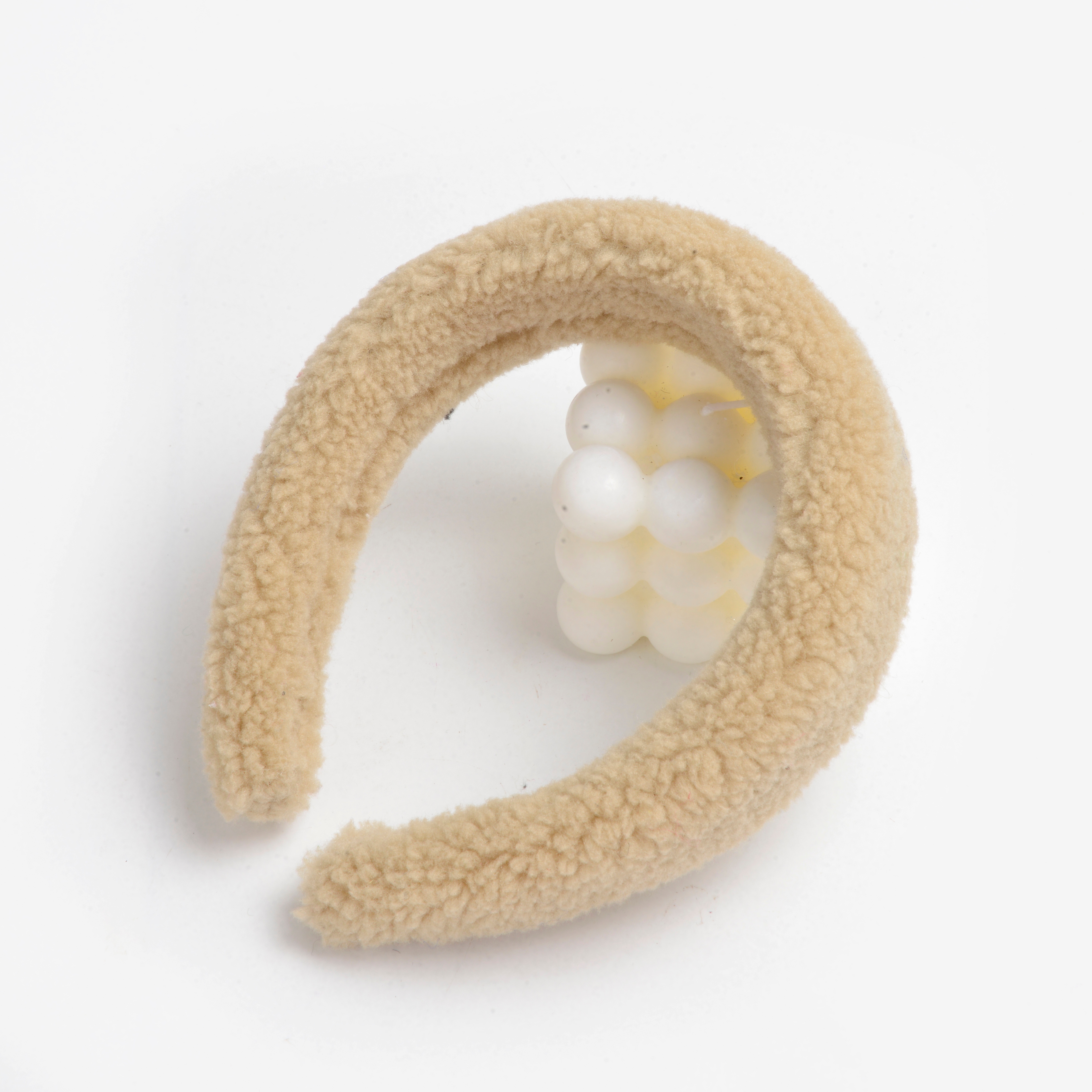 2022 New trendy, elegant, simple and retro solid color hair band, plush hair band Item Picture