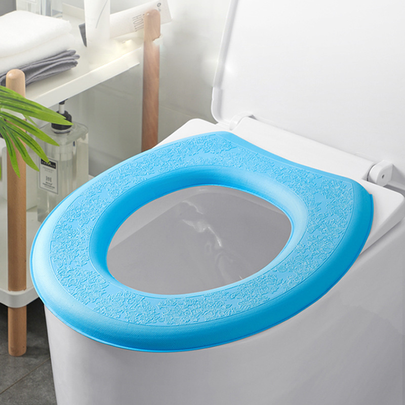Waterproof toilet seat cover for household bathroom with adhesive type Application Scenario