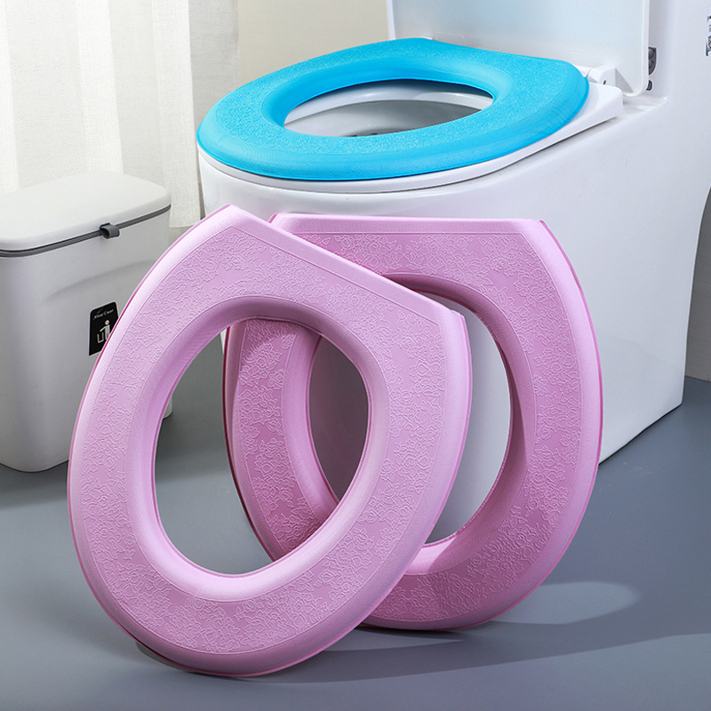 Waterproof toilet seat cover for household bathroom with adhesive type Specification image