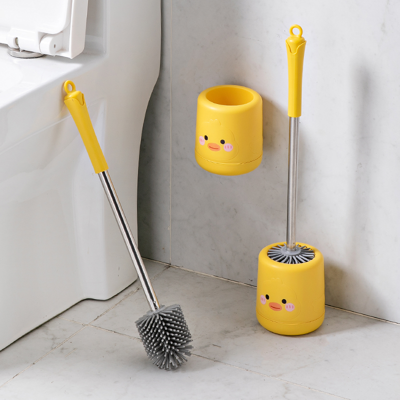 Non-drilling hydraulic long-handled toilet brush, wall-mounted liquid filling toilet cleaning brush, bathroom cleaning brush details Picture