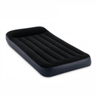 INTEX64141黑白内置枕头单层单人线拉空气床植绒户外野营充气床垫