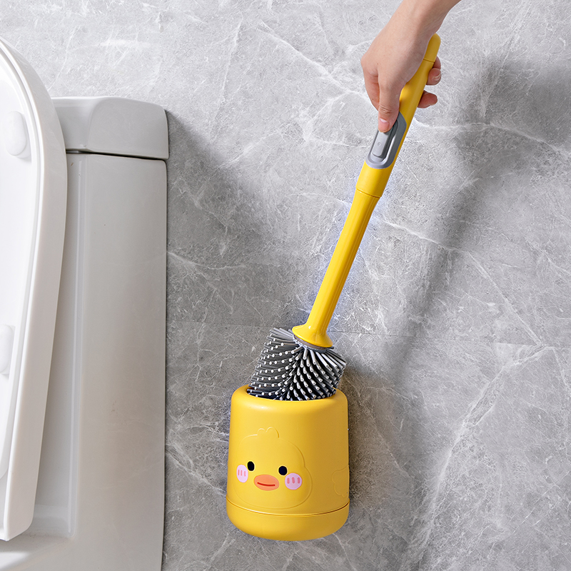 Creative long-handled liquid toilet brush, household hanging toilet brush, bathroom no blind spots silicone toilet brush set Item Picture