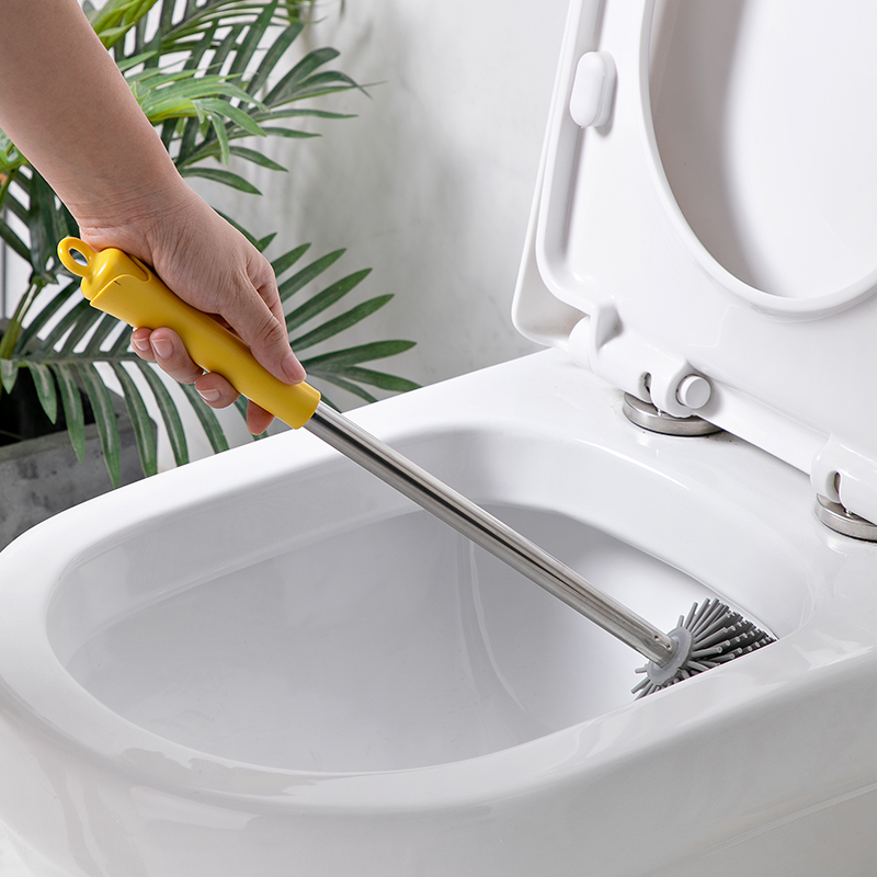 Non-drilling hydraulic long-handled toilet brush, wall-mounted liquid filling toilet cleaning brush, bathroom cleaning brush Specification image
