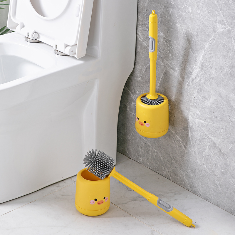 Creative long-handled liquid toilet brush, household hanging toilet brush, bathroom no blind spots silicone toilet brush set details Picture