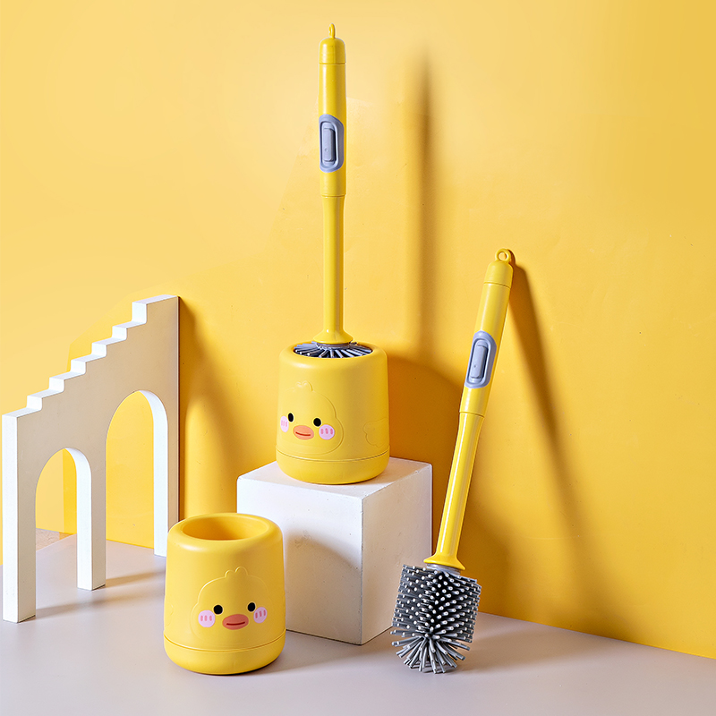 创意长柄加液马桶刷家用可悬挂厕所刷卫生间无死角硅胶马桶刷套装