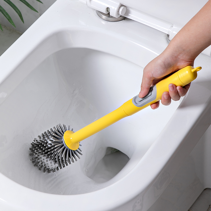 Creative long-handled liquid toilet brush, household hanging toilet brush, bathroom no blind spots silicone toilet brush set Application Scenario