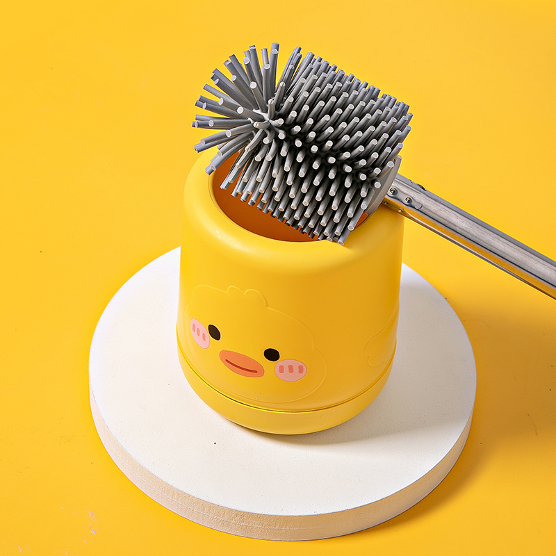 Non-drilling hydraulic long-handled toilet brush, wall-mounted liquid filling toilet cleaning brush, bathroom cleaning brush Application Scenario