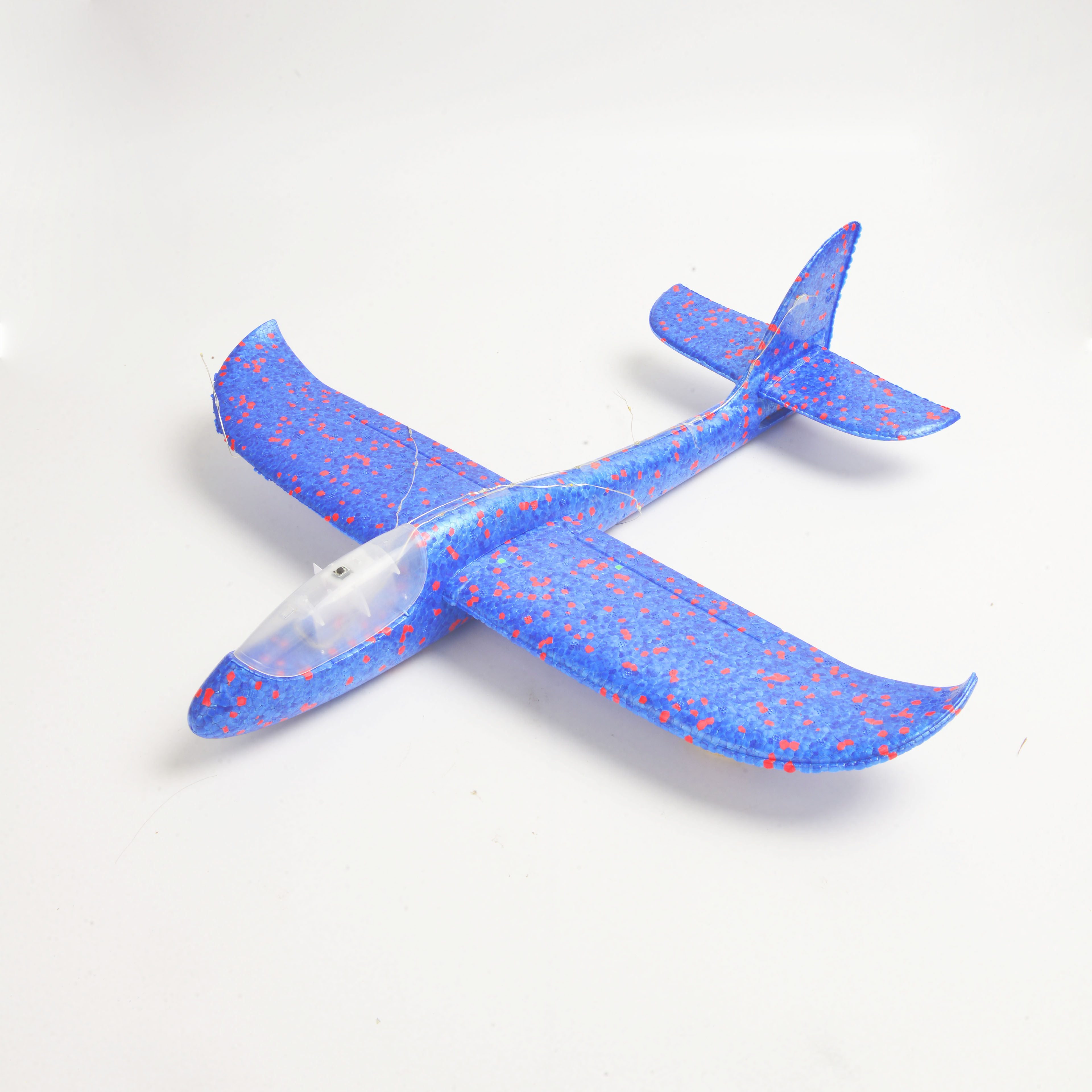 2022新款网红爆款益智玩具儿童玩具模型玩具机头机身机翼带灯泡沫飞机