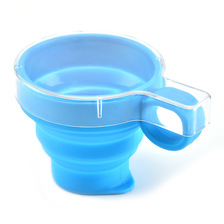 100ml 带盖小水杯 硅胶水杯 便携水杯 运动折叠水杯可伸缩旅行户外硅胶水杯
